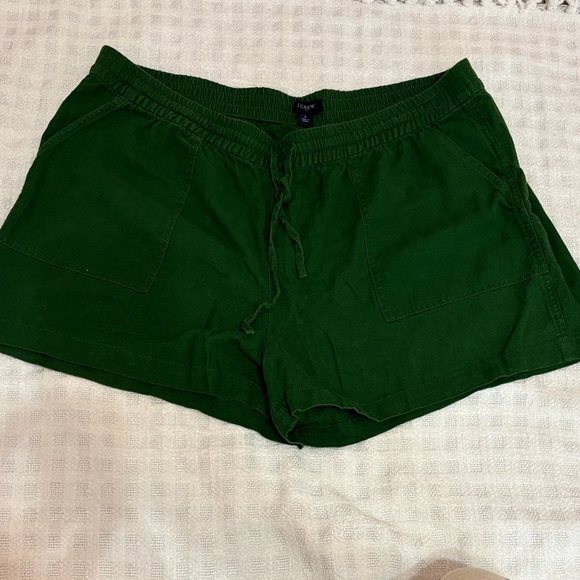 J. Crew High Waist Forest Green Shorts - Picture 1 of 4